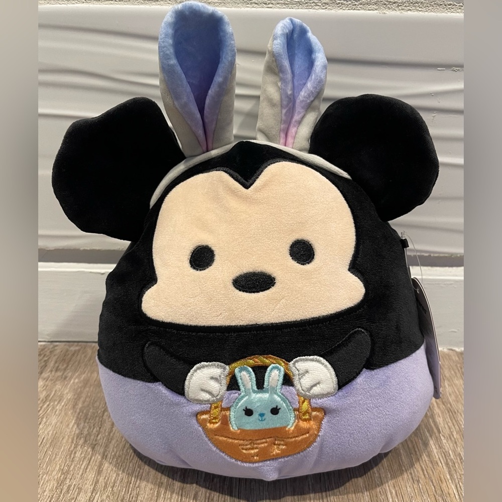 NWT 8” Easter/Spring Mickey Mouse Squishmallow with Easter Bunny 🐰